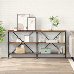 vidaXL Konsolentisch mit Regal Altholz 160 x 30 x 75 cm Holzwerkstoff