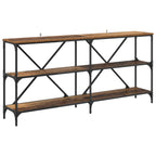 vidaXL Konsolentisch mit Regal Altholz 160 x 30 x 75 cm Holzwerkstoff