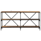vidaXL Konsolentisch mit Regal Altholz 160 x 30 x 75 cm Holzwerkstoff