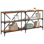 vidaXL Konsolentisch mit Regal Altholz 160 x 30 x 75 cm Holzwerkstoff