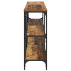 vidaXL Konsolentisch mit Regal Altholz 160 x 30 x 75 cm Holzwerkstoff