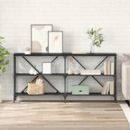 vidaXL Konsolentisch mit Regal Schwarz Eichen-Optik 160 x 30 x 75 cm