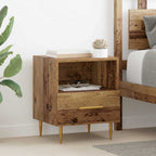 vidaXL Nachttisch mit Schubladen Braun 40 x 35 x 47,5 cm Holzwerkstoff