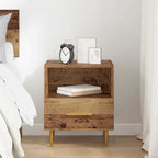 vidaXL Nachttisch mit Schubladen Braun 40 x 35 x 47,5 cm Holzwerkstoff