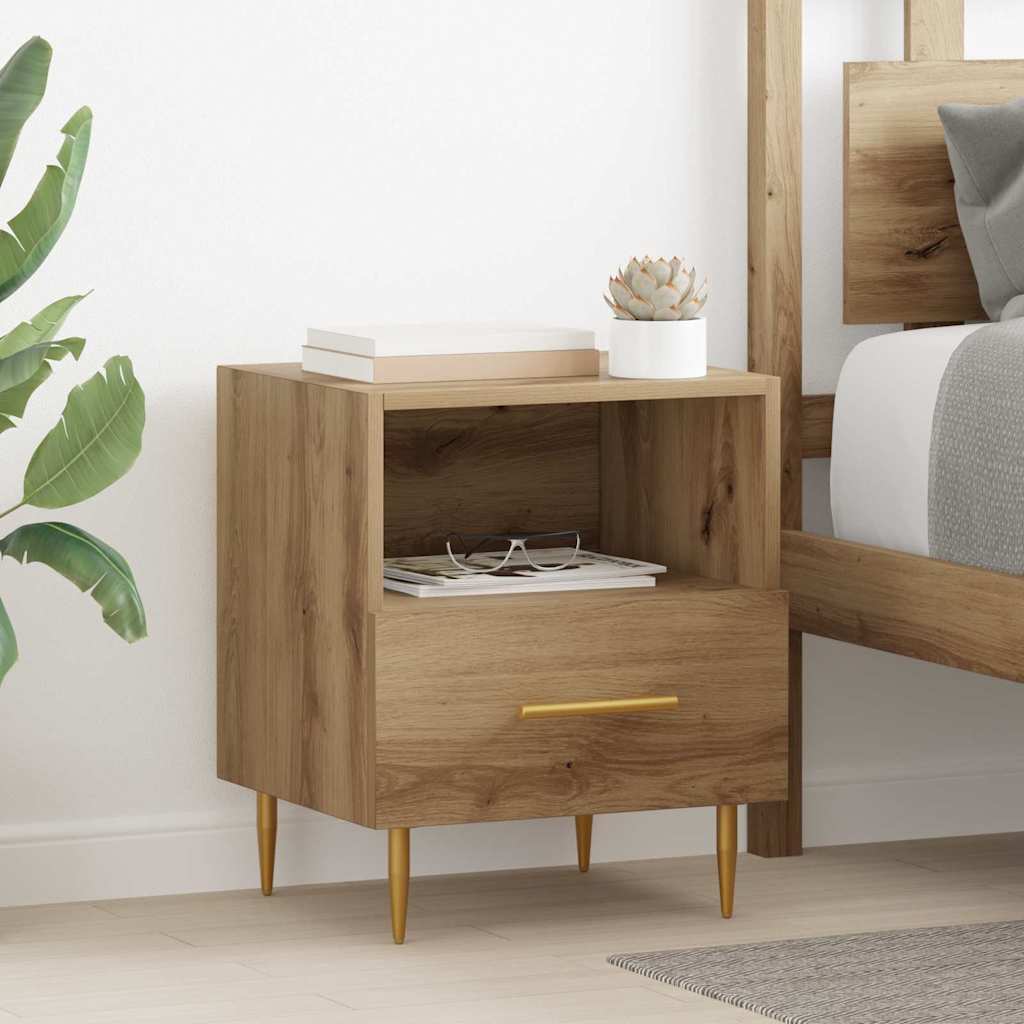 vidaXL Nachttisch 2 pcs Braun 40 x 35 x 47,5 cm Holzwerkstoff