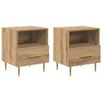 vidaXL Nachttisch 2 pcs Braun 40 x 35 x 47,5 cm Holzwerkstoff