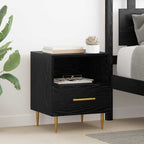 vidaXL Nachttisch Schwarz 40 x 35 x 47,5 cm Holzwerkstoff