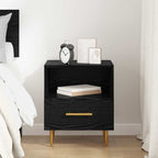 vidaXL Nachttisch Schwarz 40 x 35 x 47,5 cm Holzwerkstoff