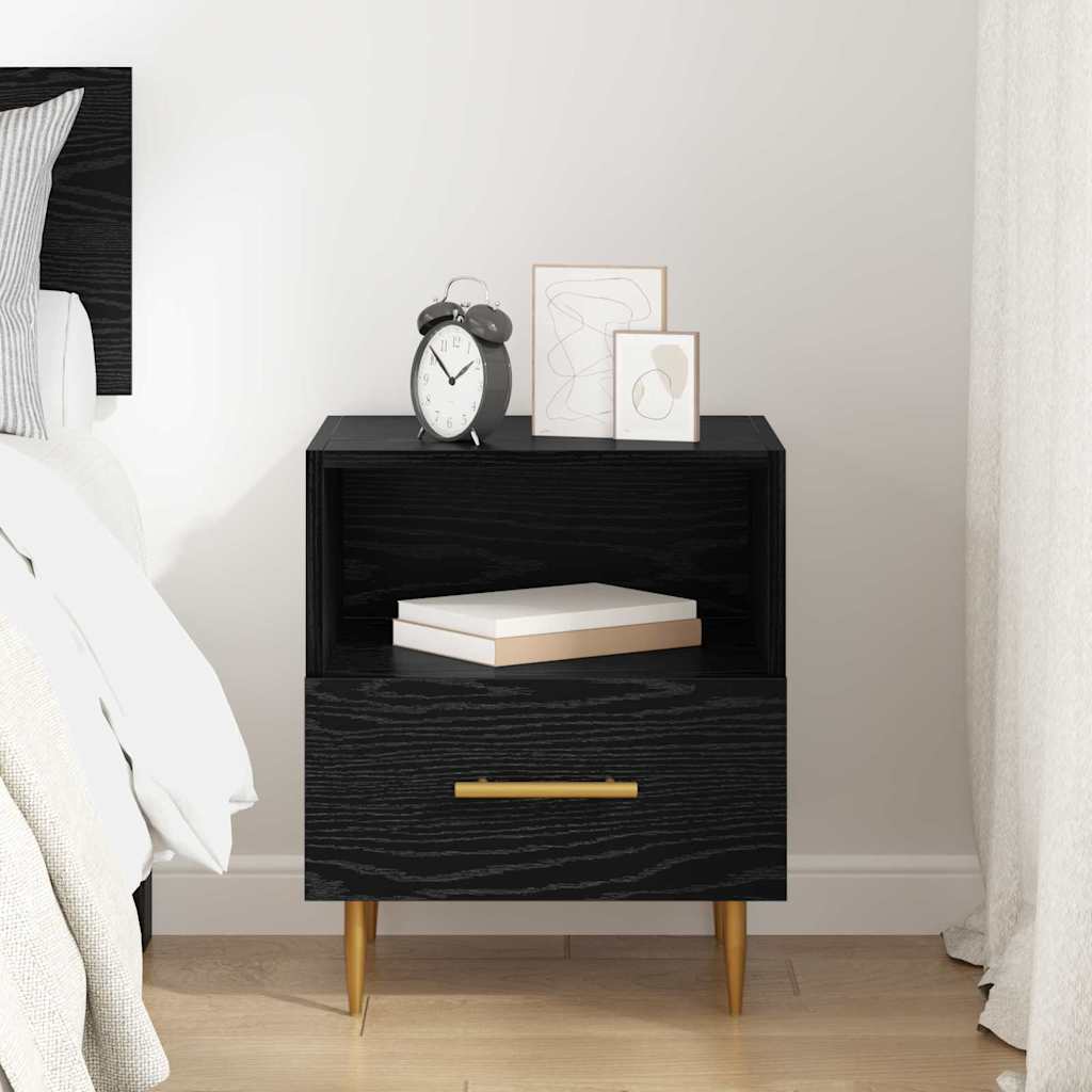 vidaXL Nachttisch Schwarz 40 x 35 x 47,5 cm Holzwerkstoff