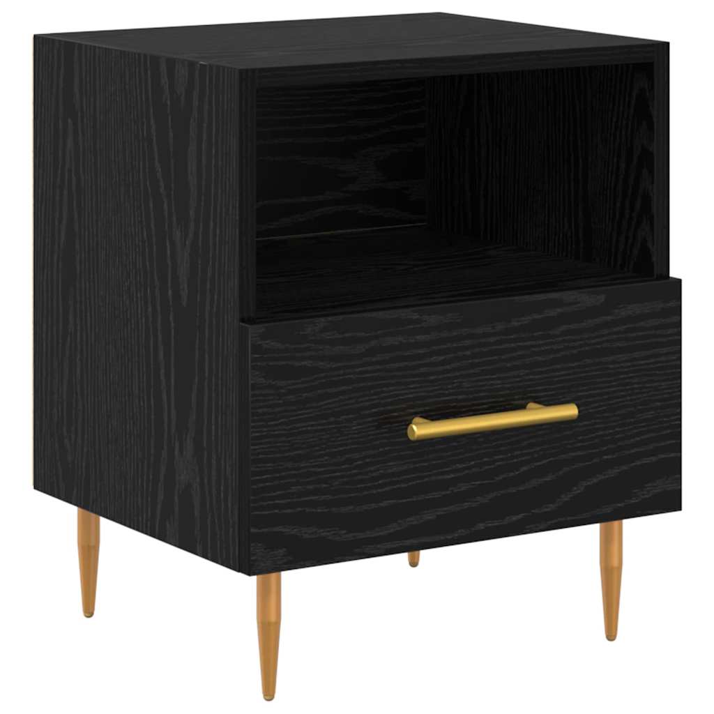 vidaXL Nachttisch Schwarz 40 x 35 x 47,5 cm Holzwerkstoff