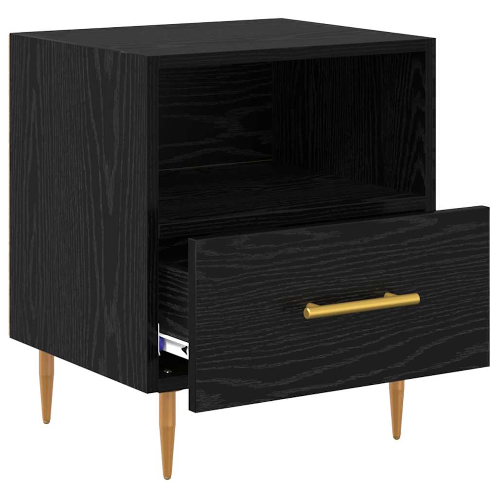 vidaXL Nachttisch Schwarz 40 x 35 x 47,5 cm Holzwerkstoff