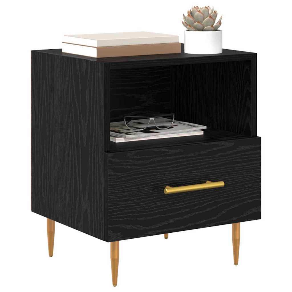 vidaXL Nachttisch Schwarz 40 x 35 x 47,5 cm Holzwerkstoff