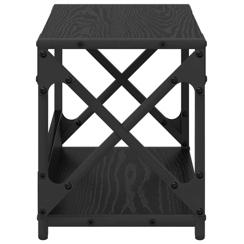 vidaXL Druckerständer Schwarz Eichen-Optik 44 x 26 x 31,5 cm