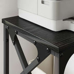 vidaXL Druckerständer Verstellbar Schwarz Eichen-Optik 40 x 30 x 31 cm