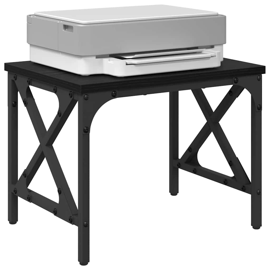 vidaXL Druckerständer Verstellbar Schwarz Eichen-Optik 40 x 30 x 31 cm