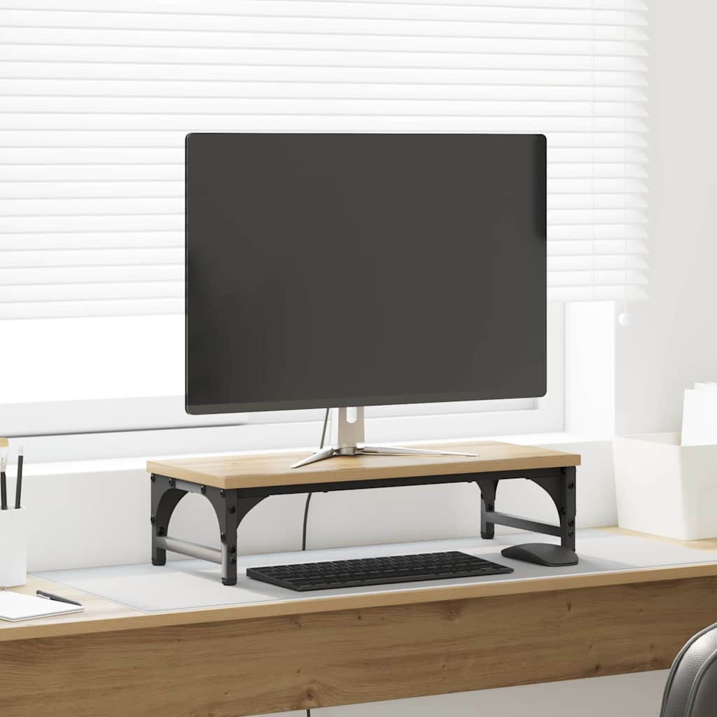 vidaXL Monitor Halterung Artisan-Eiche 55 x 23 x 14 cm Holzwerkstoff