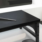 vidaXL Monitor Halterung Schwarz Eichen-Optik 55 x 23 x 14 cm