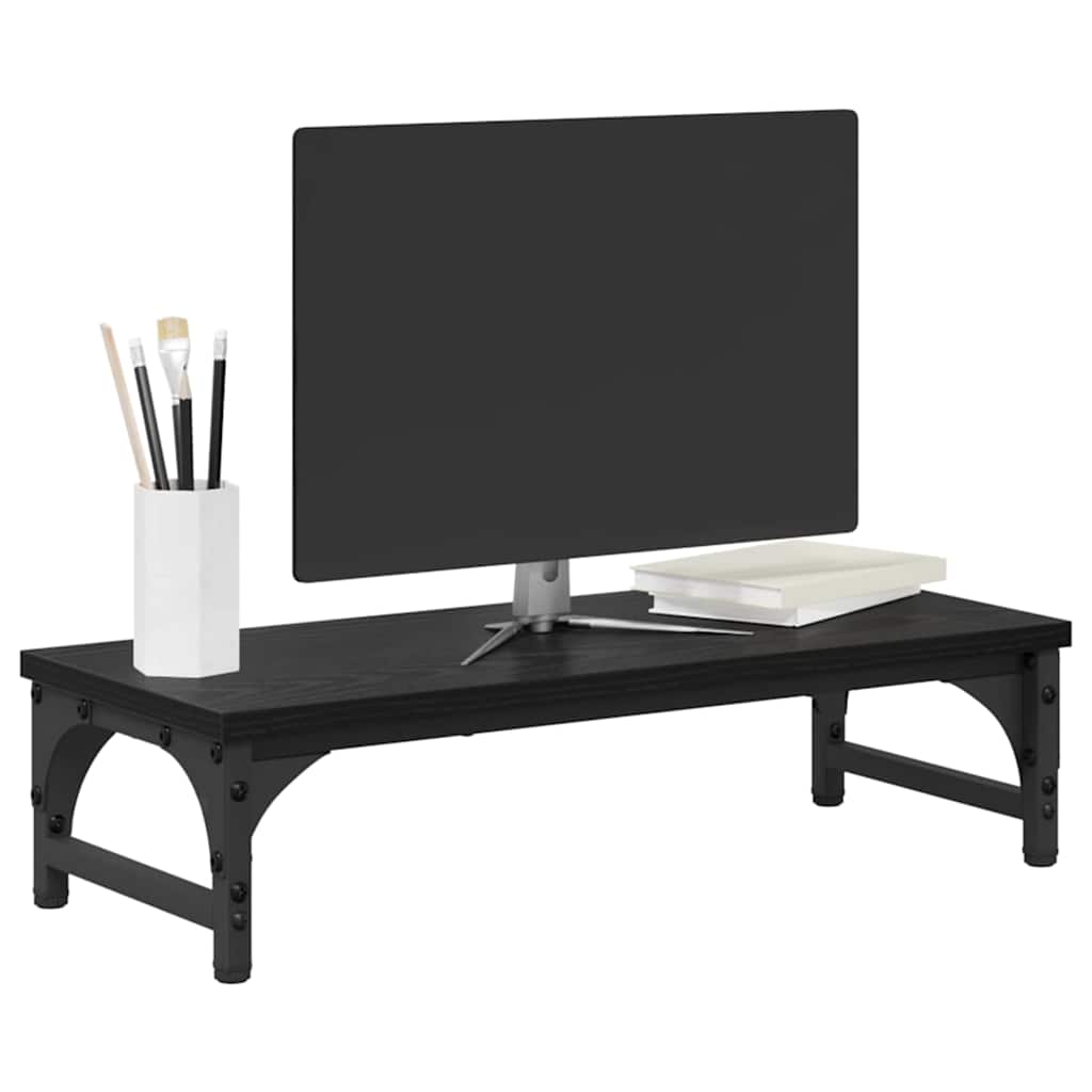 vidaXL Monitor Halterung Schwarz Eichen-Optik 55 x 23 x 14 cm