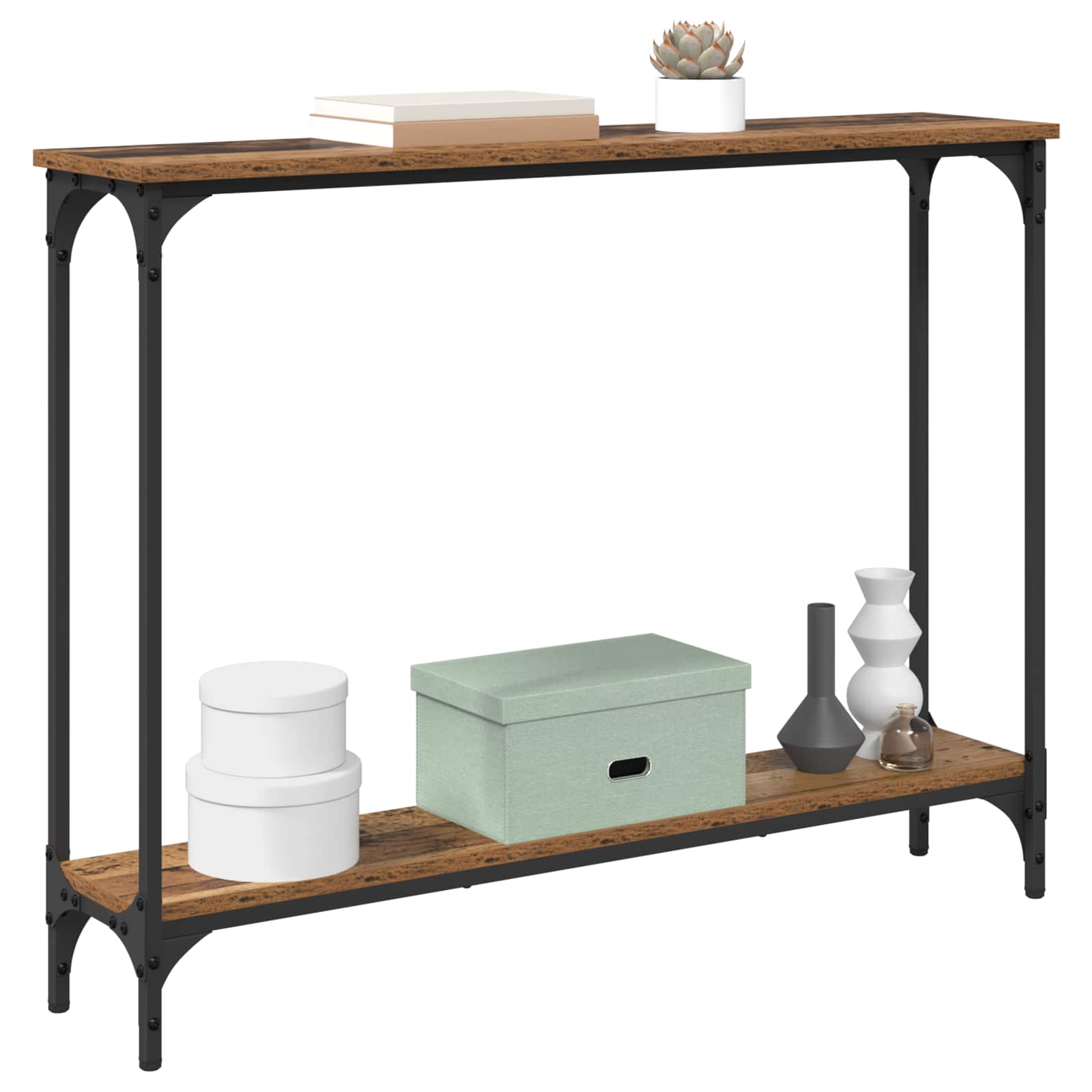 vidaXL Konsolentisch Altholz 100 x 22,5 x 75 cm Holzwerkstoff