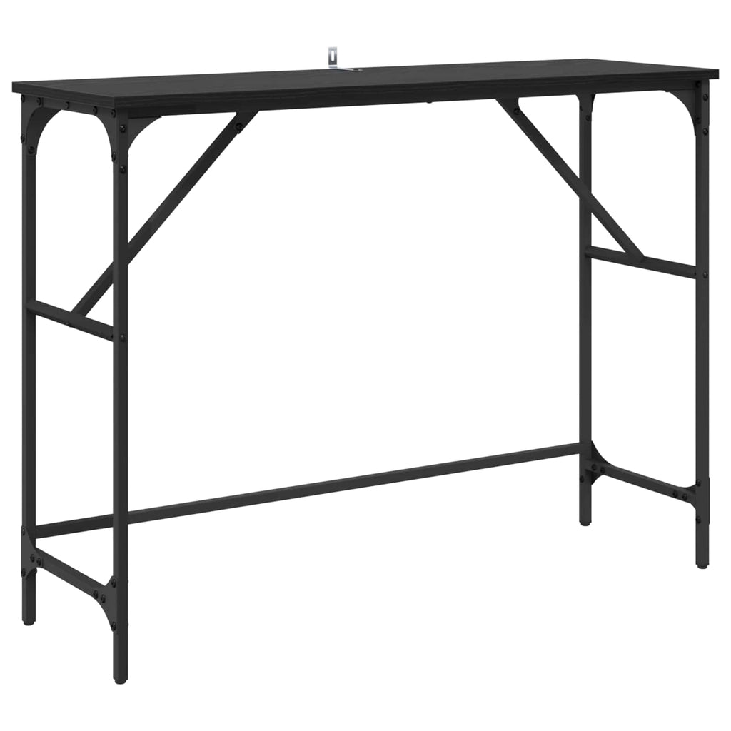 vidaXL Konsolentisch Schwarz Eichen-Optik 100 x 32 x 75 cm