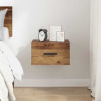 vidaXL Nachttisch Wandmontiert Altholz 35 x 35 x 20 cm Holzwerkstoff