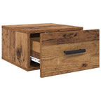 vidaXL Nachttisch Wandmontiert Altholz 35 x 35 x 20 cm Holzwerkstoff