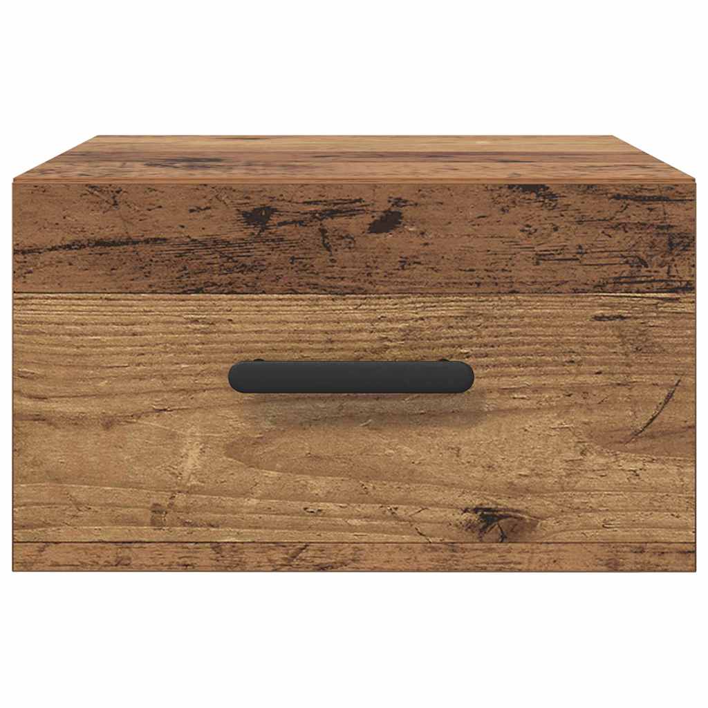 vidaXL Nachttisch Wandmontiert Altholz 35 x 35 x 20 cm Holzwerkstoff