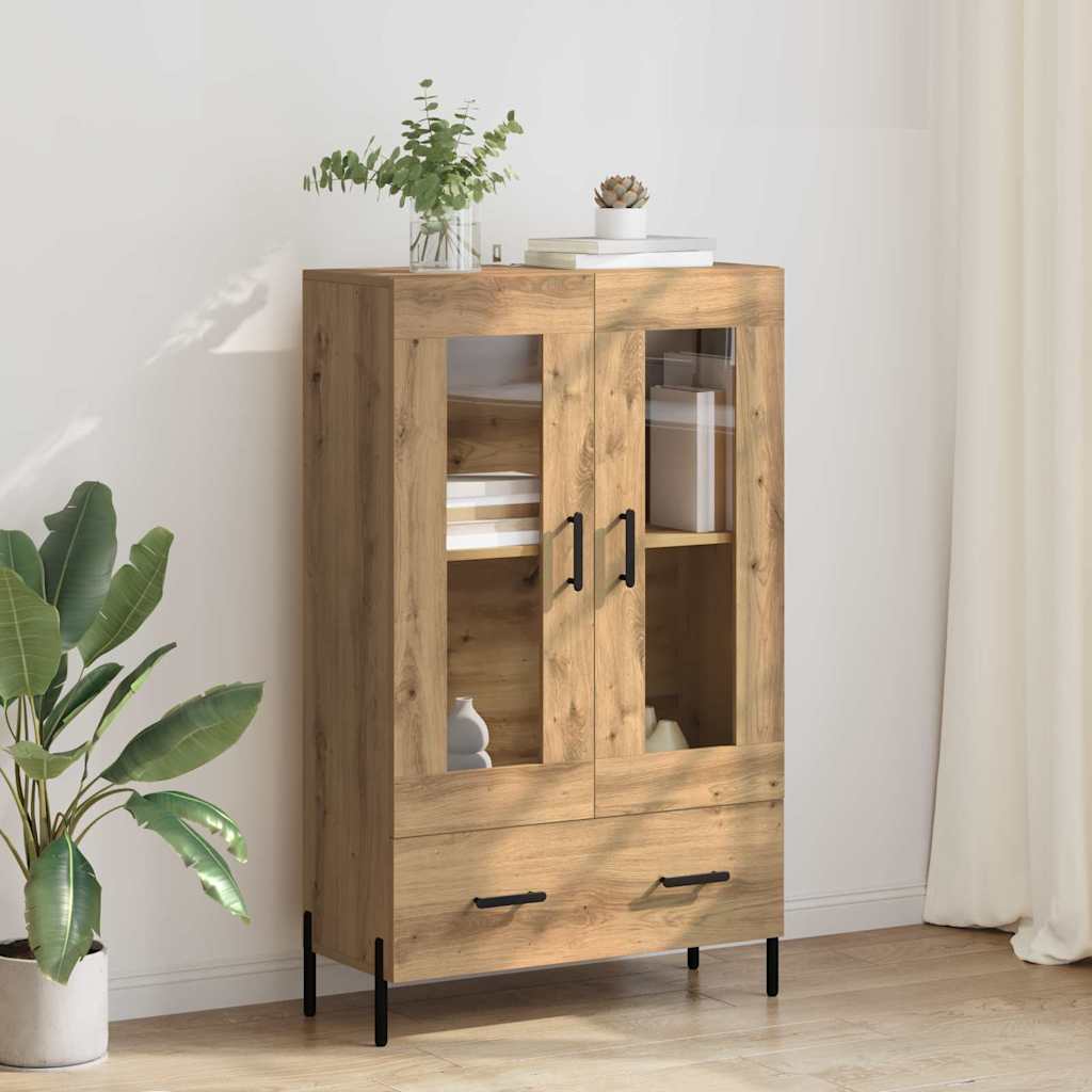 vidaXL Highboard Corona Artisan-Eiche 69,5 x 31 x 115 cm Holzwerkstoff