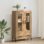 vidaXL Highboard Corona Artisan-Eiche 69,5 x 31 x 115 cm Holzwerkstoff