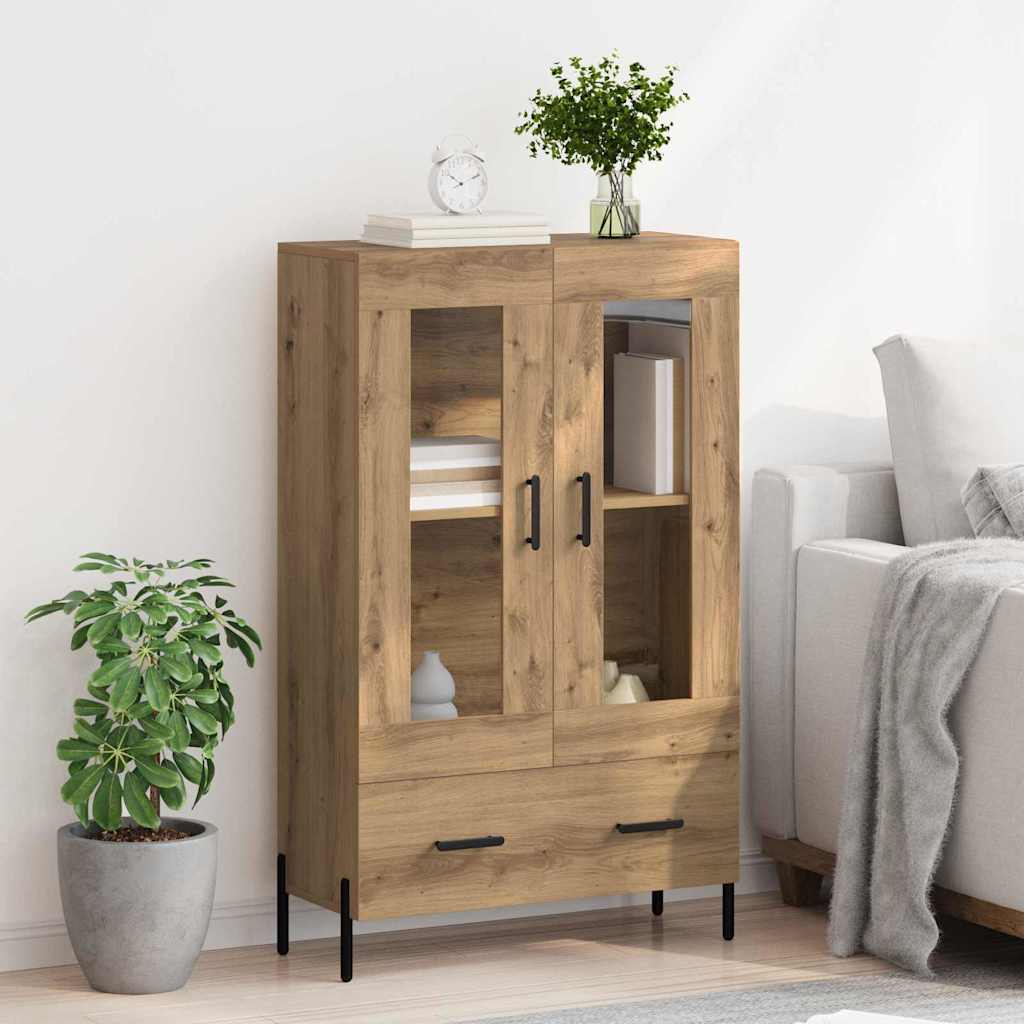 vidaXL Highboard Corona Artisan-Eiche 69,5 x 31 x 115 cm Holzwerkstoff