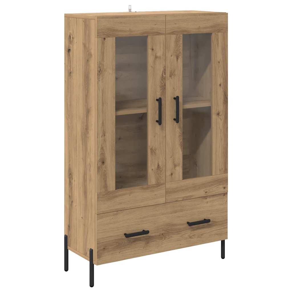 vidaXL Highboard Corona Artisan-Eiche 69,5 x 31 x 115 cm Holzwerkstoff