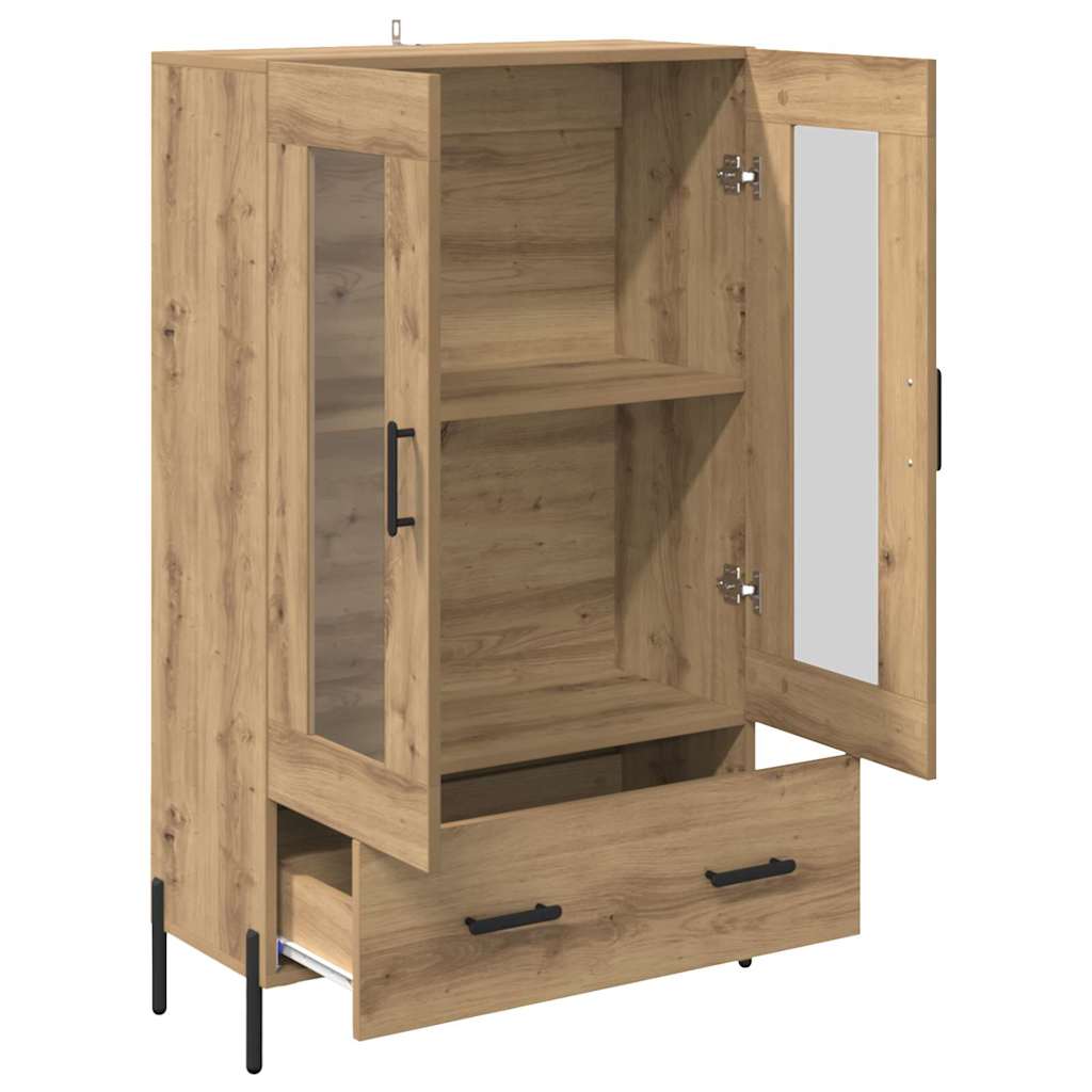 vidaXL Highboard Corona Artisan-Eiche 69,5 x 31 x 115 cm Holzwerkstoff