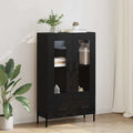 vidaXL Highboard Corona Schwarz Eichen-Optik 69,5 x 31 x 115 cm