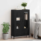 vidaXL Highboard Corona Schwarz Eichen-Optik 69,5 x 31 x 115 cm