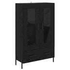 vidaXL Highboard Corona Schwarz Eichen-Optik 69,5 x 31 x 115 cm