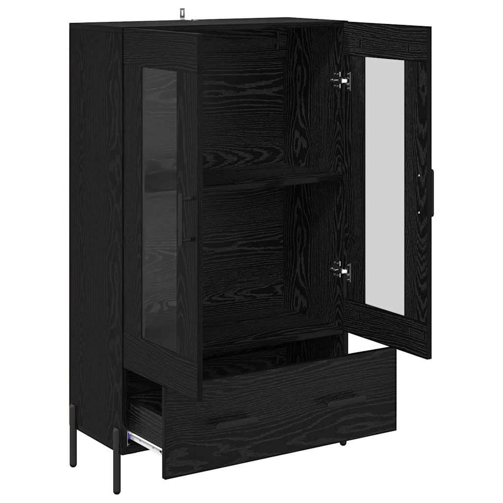 vidaXL Highboard Corona Schwarz Eichen-Optik 69,5 x 31 x 115 cm