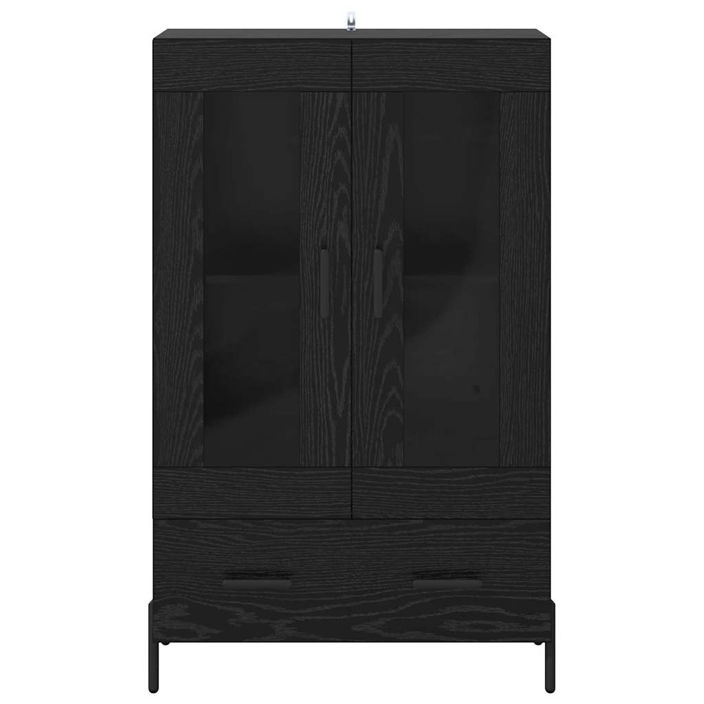 vidaXL Highboard Corona Schwarz Eichen-Optik 69,5 x 31 x 115 cm