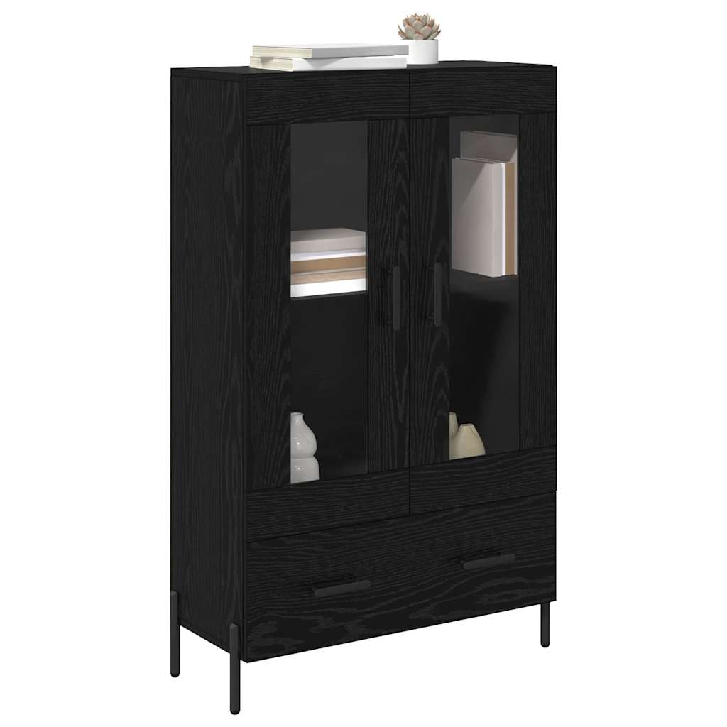 vidaXL Highboard Corona Schwarz Eichen-Optik 69,5 x 31 x 115 cm