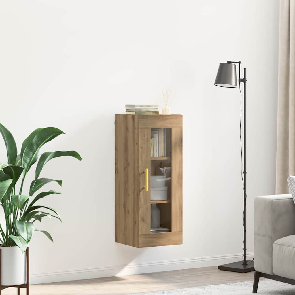 vidaXL Wandschrank Artisan-Eiche 34,5 x 34 x 90 cm