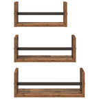 vidaXL Wandregal-Set mit Regal 3 pcs Altholz 40x16x14cm Holzwerkstoff