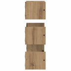 vidaXL Wandregal-Set 3 pcs Artisan-Eiche 40x16x14cm Holzwerkstoff