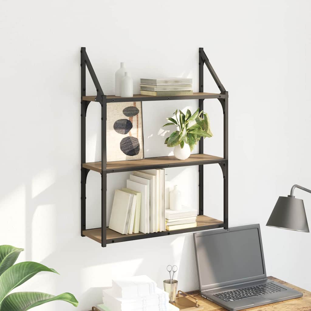 vidaXL Wandregal Artisan-Eiche 60 x 21 x 78,5 cm Holzwerkstoff