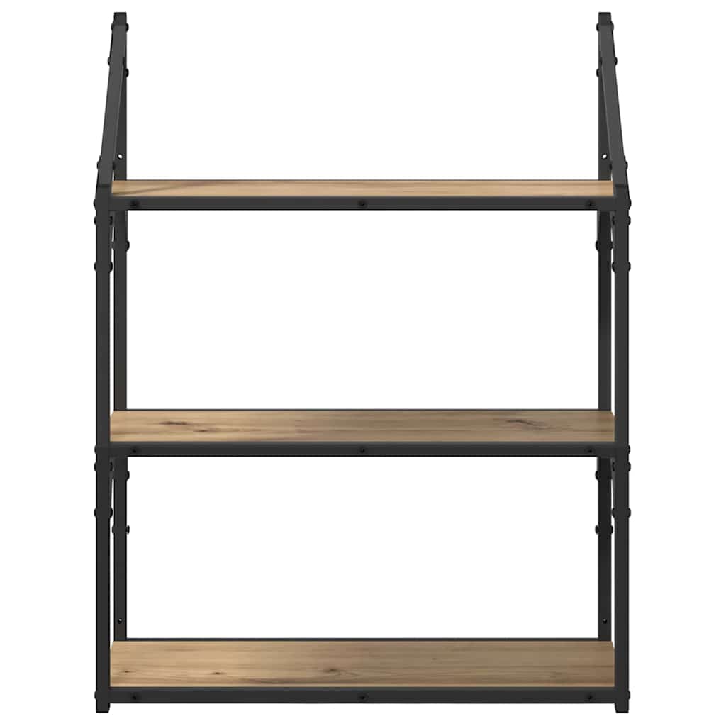 vidaXL Wandregal Artisan-Eiche 60 x 21 x 78,5 cm Holzwerkstoff