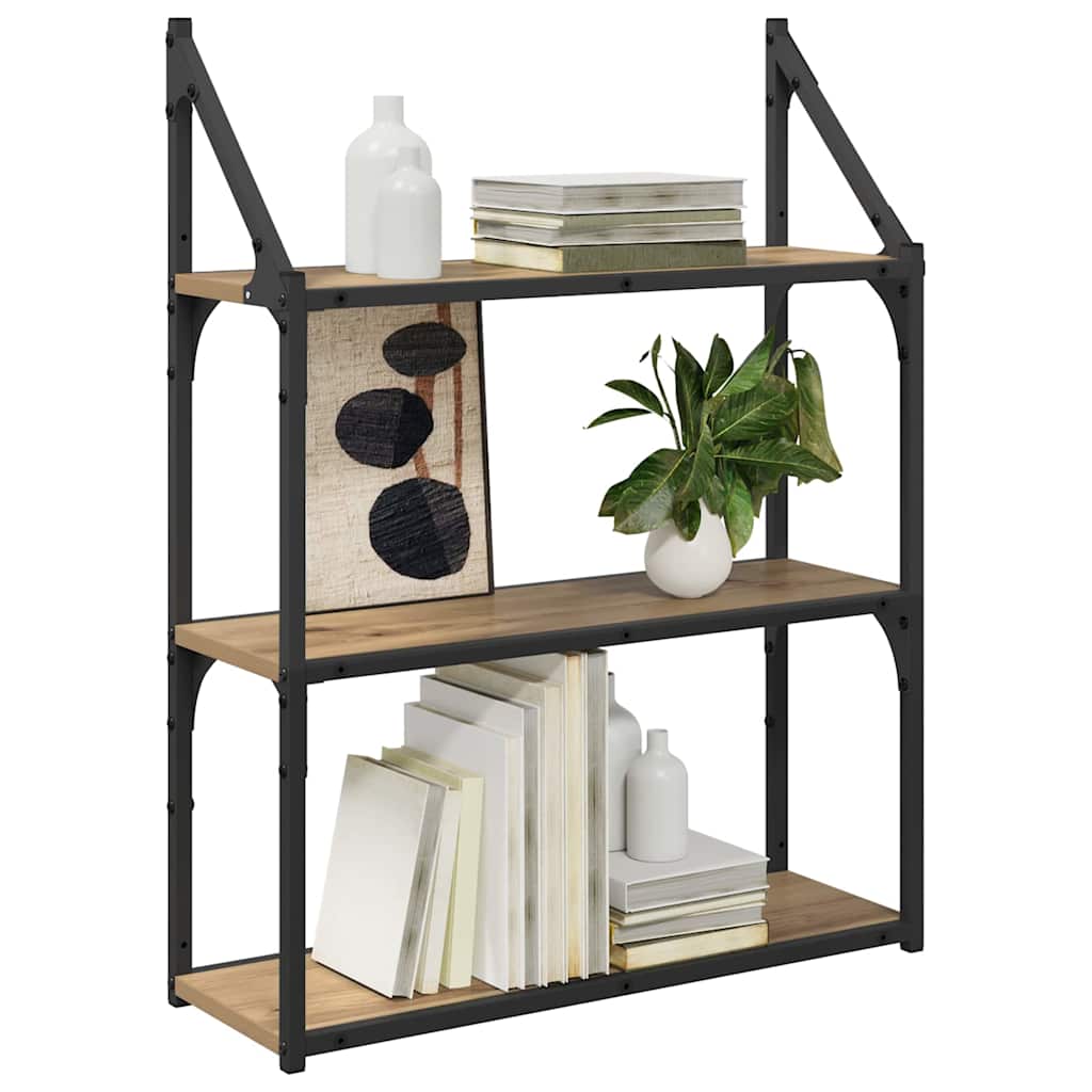 vidaXL Wandregal Artisan-Eiche 60 x 21 x 78,5 cm Holzwerkstoff