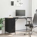 vidaXL Computertisch Schwarz Eichen-Optik 131 x 48 x 75 cm