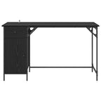 vidaXL Computertisch Schwarz Eichen-Optik 131 x 48 x 75 cm