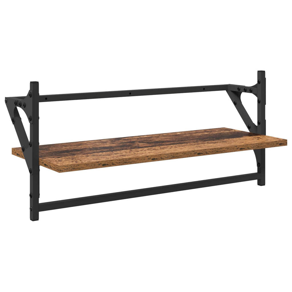 vidaXL Wandregal-Set 6 pcs Altholz 100 x 25 x 30 cm Holzwerkstoff