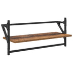 vidaXL Wandregal-Set 6 pcs Altholz 100 x 25 x 30 cm Holzwerkstoff