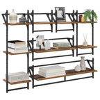 vidaXL Wandregal-Set 6 pcs Altholz 100 x 25 x 30 cm Holzwerkstoff
