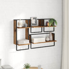 vidaXL Wandregal-Set 4 pcs Altholz 65 x 25 x 30 cm Holzwerkstoff